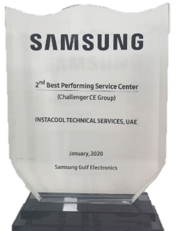 In January 2020 Instacool was chosen by Samsung as the 2nd best performing electronics service center among 30 companies in 6 gulf countries. خدمة سامسونج المعتمدة